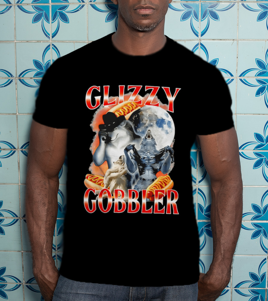 Glizzy Gobbler Wolf Moon Hot Dog Meme T-Shirt