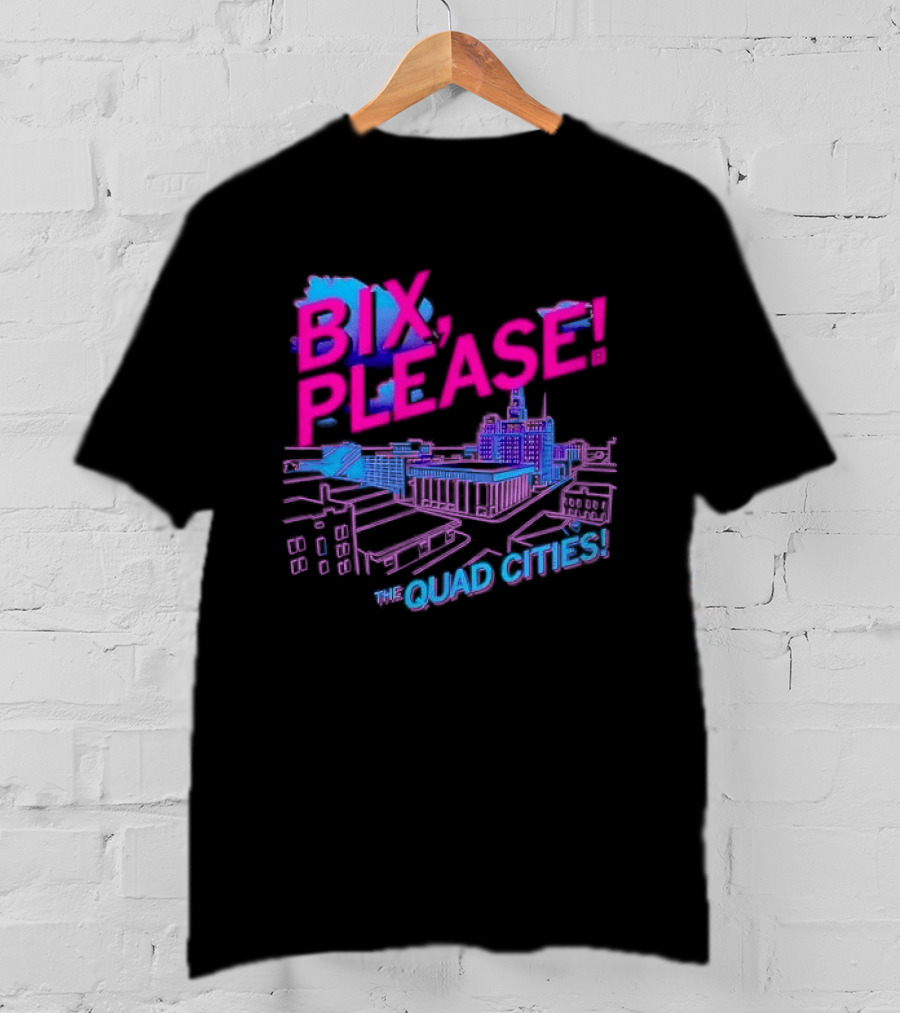 Bix Please The Quad Cities Skyline Retro Aesthetic T-Shirt