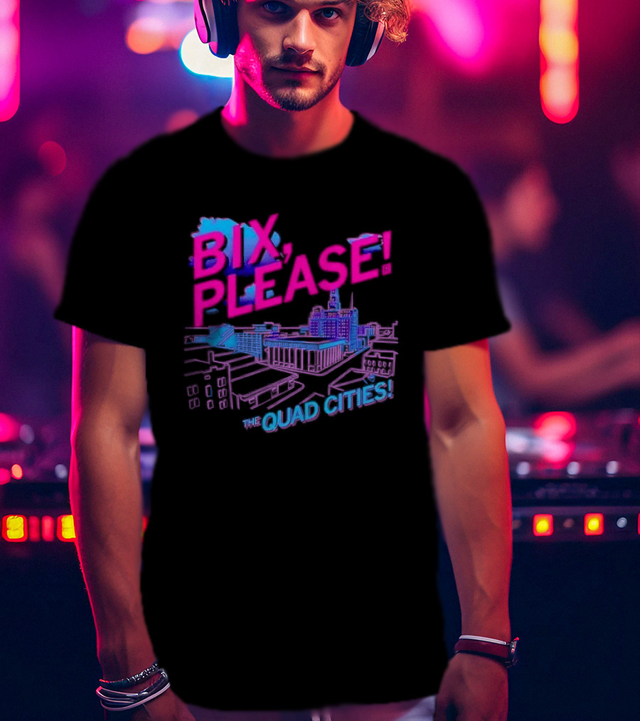 Bix Please The Quad Cities Skyline Retro Aesthetic T-Shirt