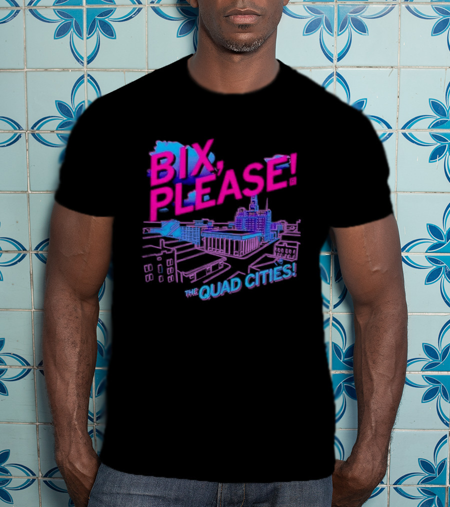 Bix Please The Quad Cities Skyline Retro Aesthetic T-Shirt