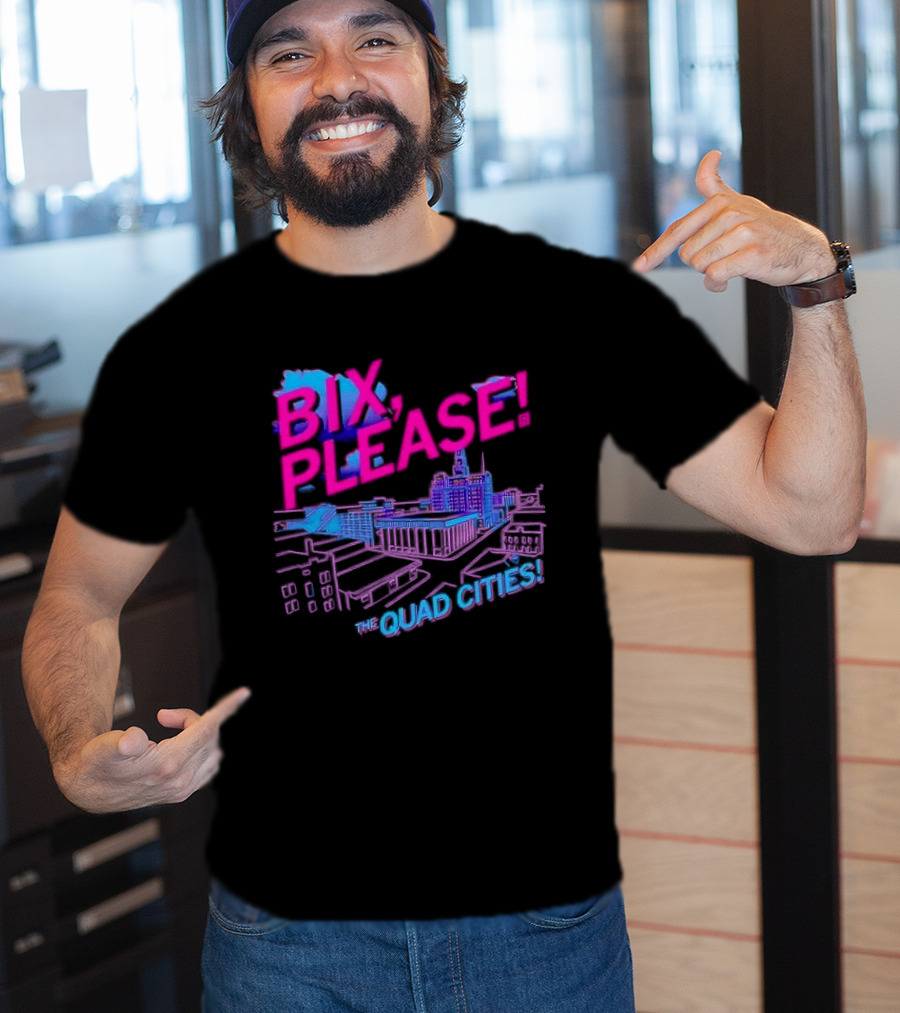 Bix Please The Quad Cities Skyline Retro Aesthetic T-Shirt