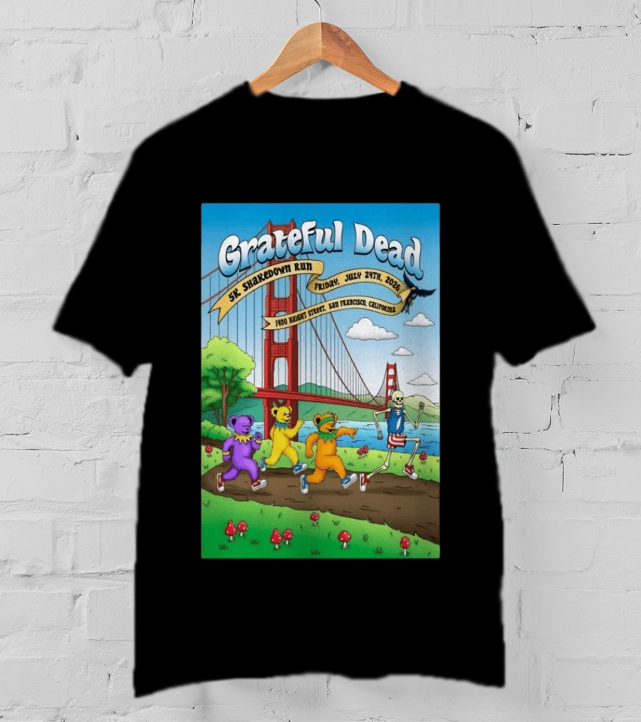 Grateful Dead 5K Shakedown Run July 24 2026 San Francisco California T-Shirt