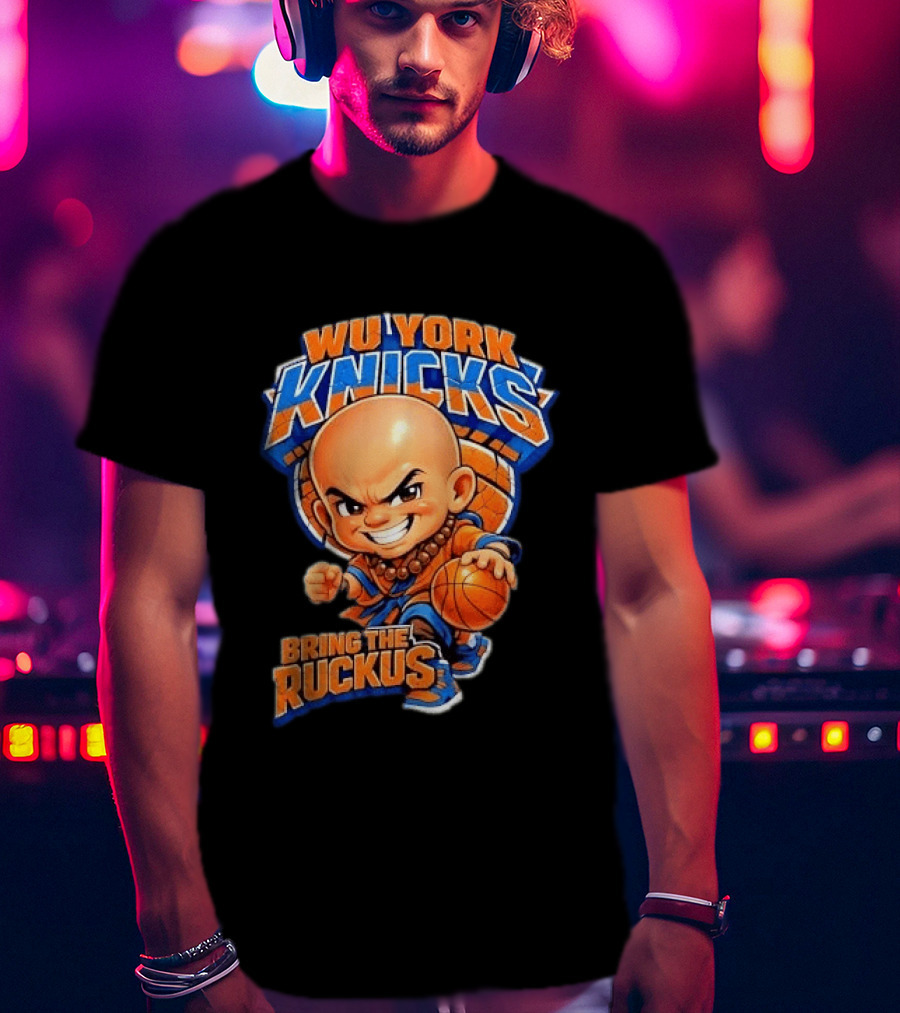Wu York Knicks Bring The Ruckus Basketball Shaolin Monastic T-Shirt