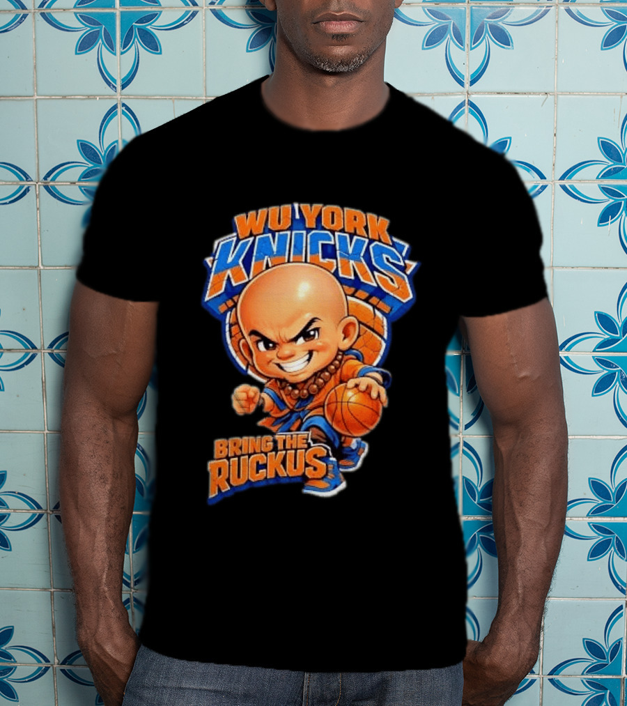 Wu York Knicks Bring The Ruckus Basketball Shaolin Monastic T-Shirt