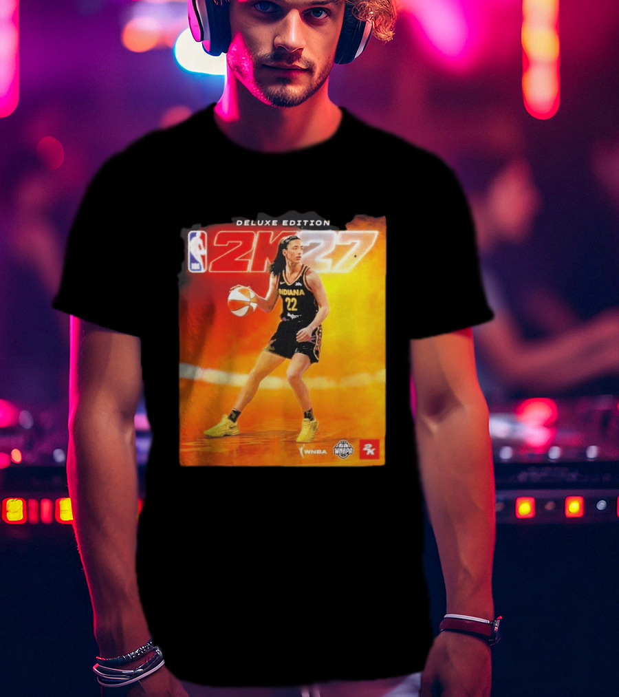 WNBA Caitlin Clark Indiana Fever NBA 2K27 Deluxe Edition Cover Athlete T-Shirt
