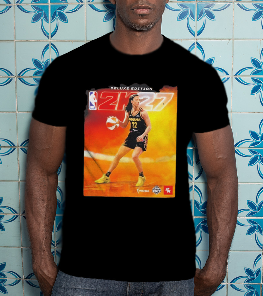 WNBA Caitlin Clark Indiana Fever NBA 2K27 Deluxe Edition Cover Athlete T-Shirt