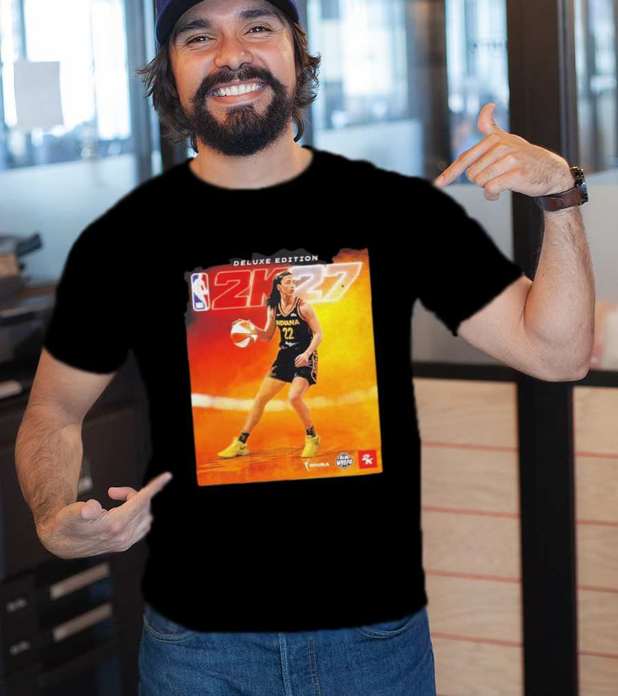 WNBA Caitlin Clark Indiana Fever NBA 2K27 Deluxe Edition Cover Athlete T-Shirt