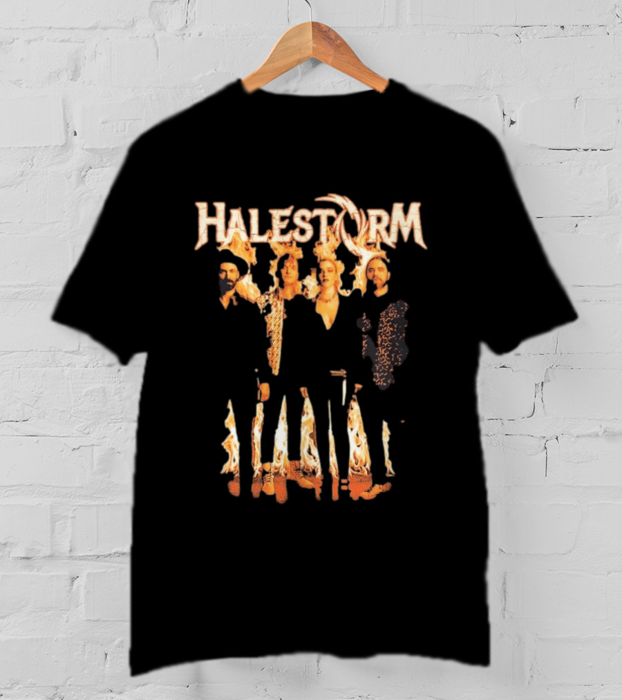 Halestorm Firestorm Band Members Flames T-Shirt