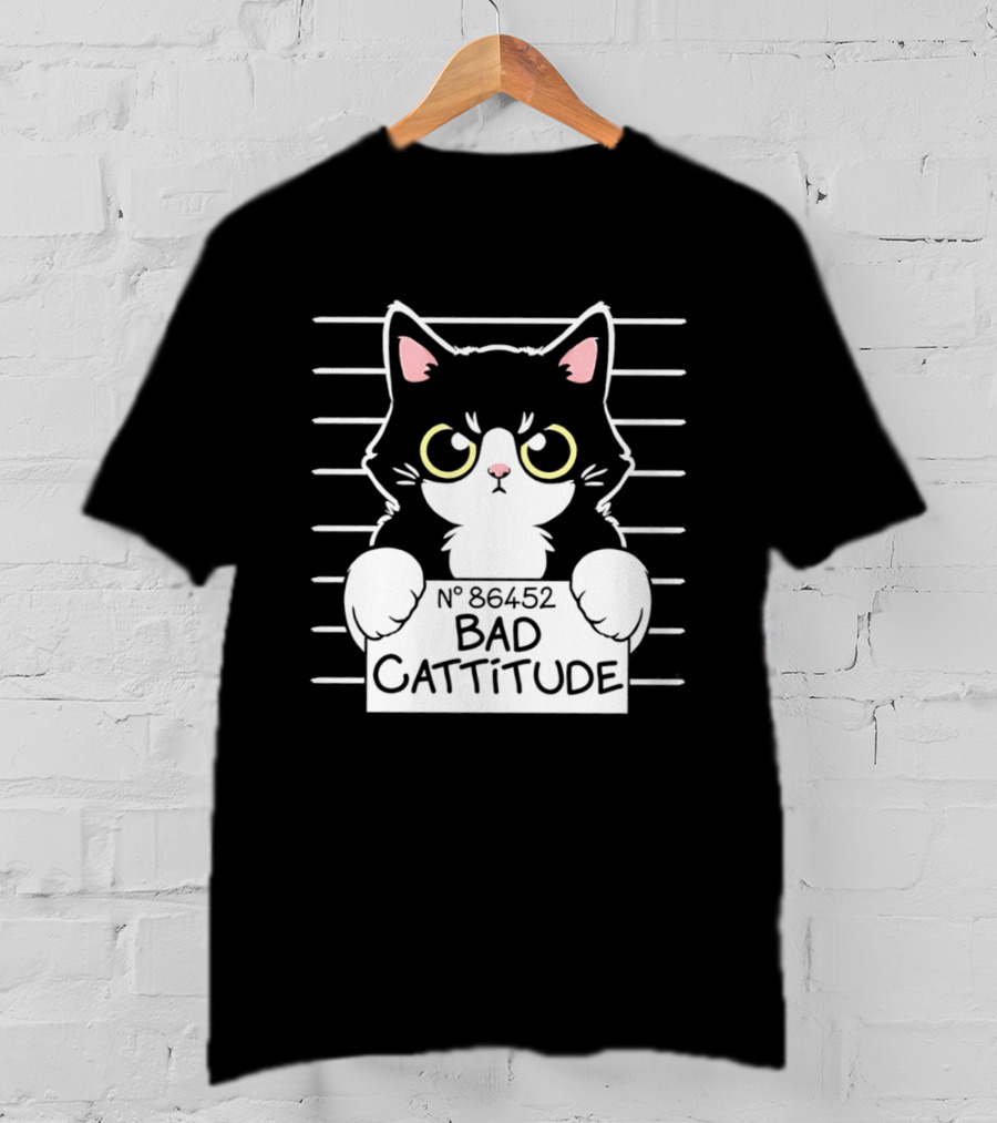Bad Cattitude Cat Shot N° 35452 T-Shirt