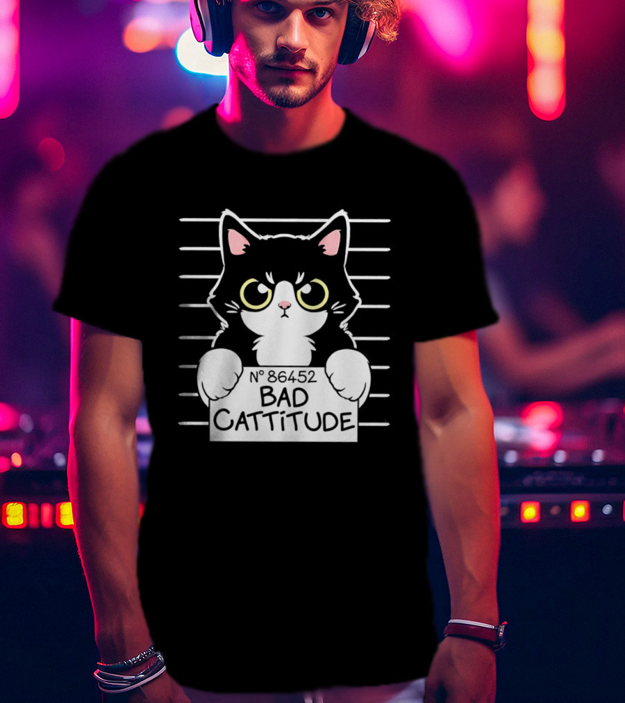 Bad Cattitude Cat Shot N° 35452 T-Shirt
