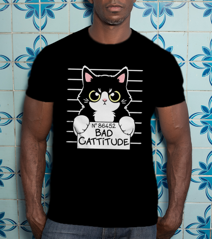 Bad Cattitude Cat Shot N° 35452 T-Shirt