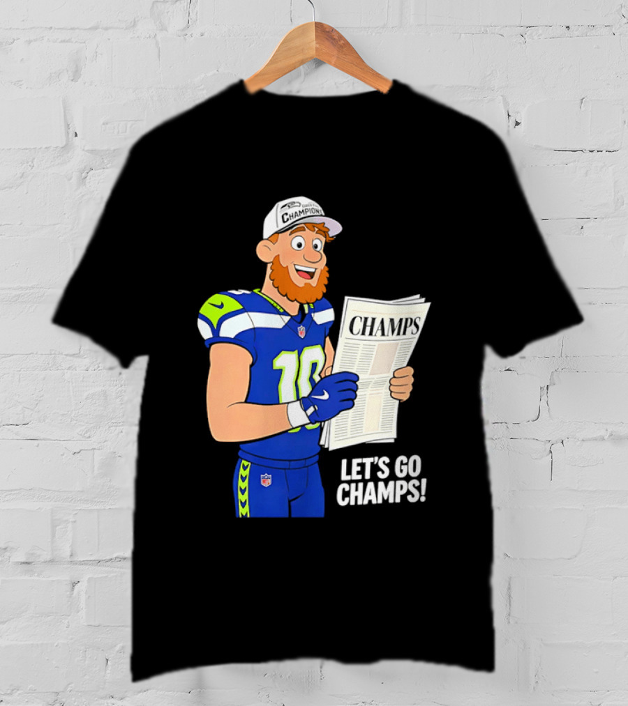 Champs Let's Go Champs Seattle Seahawks Football Fan Celebration T-Shirt