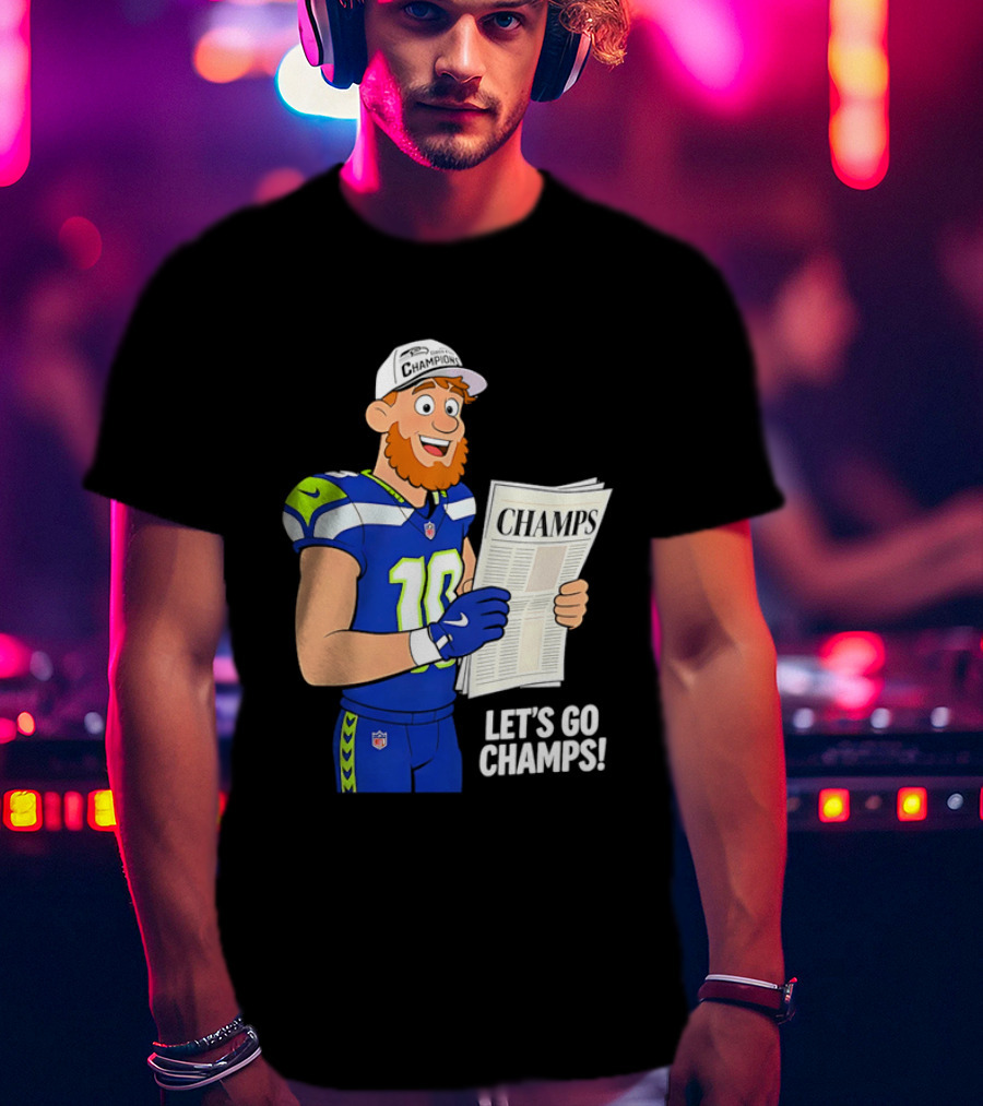 Champs Let's Go Champs Seattle Seahawks Football Fan Celebration T-Shirt