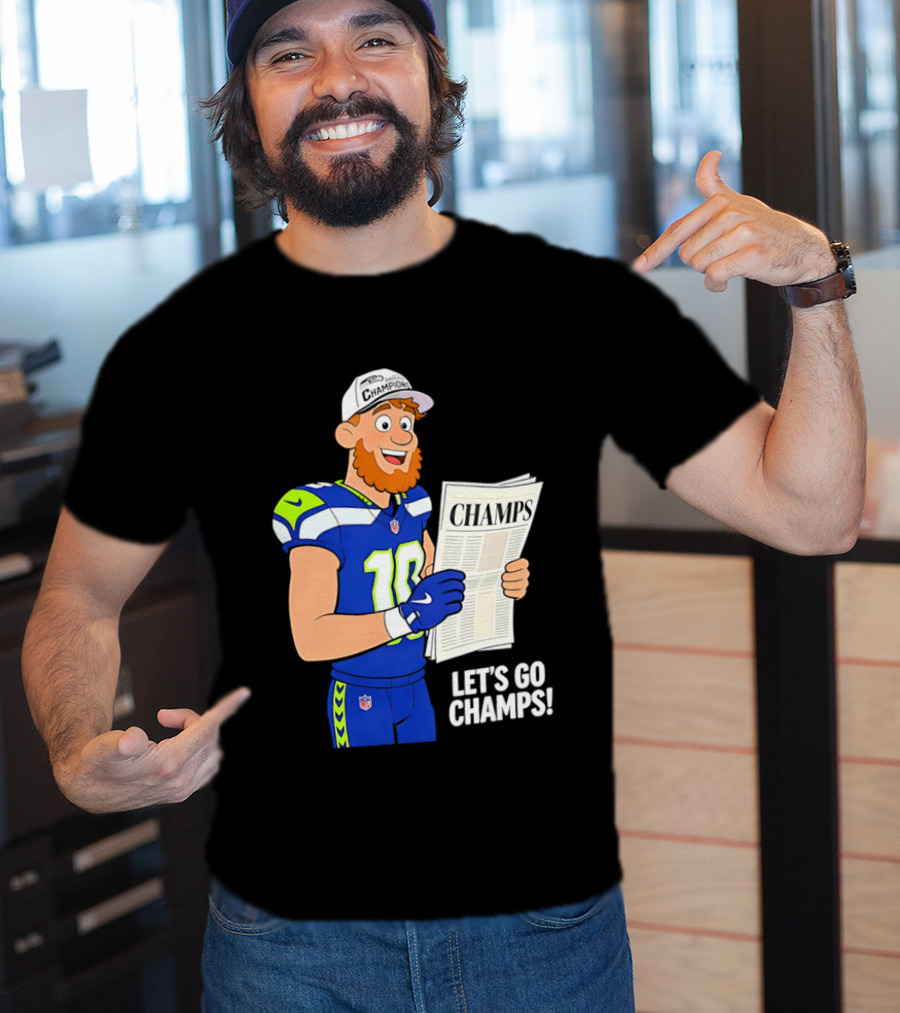 Champs Let's Go Champs Seattle Seahawks Football Fan Celebration T-Shirt