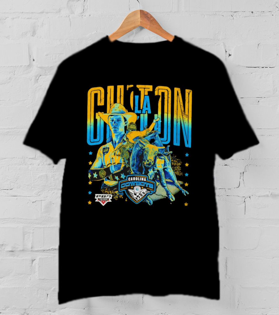 Carolina Cowboys Clay Guiton PBR Ranch Riding Champion T-Shirt