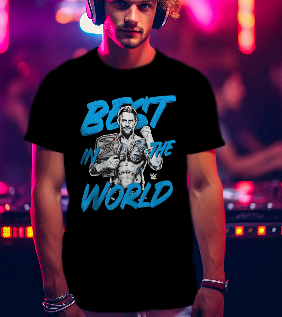 CM Punk Best In The World WWE Champion Sketch T-Shirt