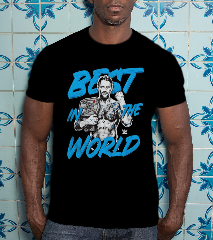 CM Punk Best In The World WWE Champion Sketch T-Shirt