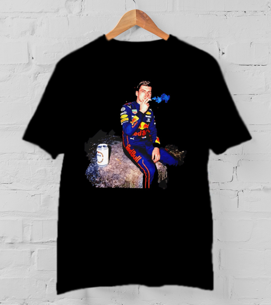 Max Verstappen Red Bull Racing Formula 1 Driver Smoking Racing Suit T-Shirt