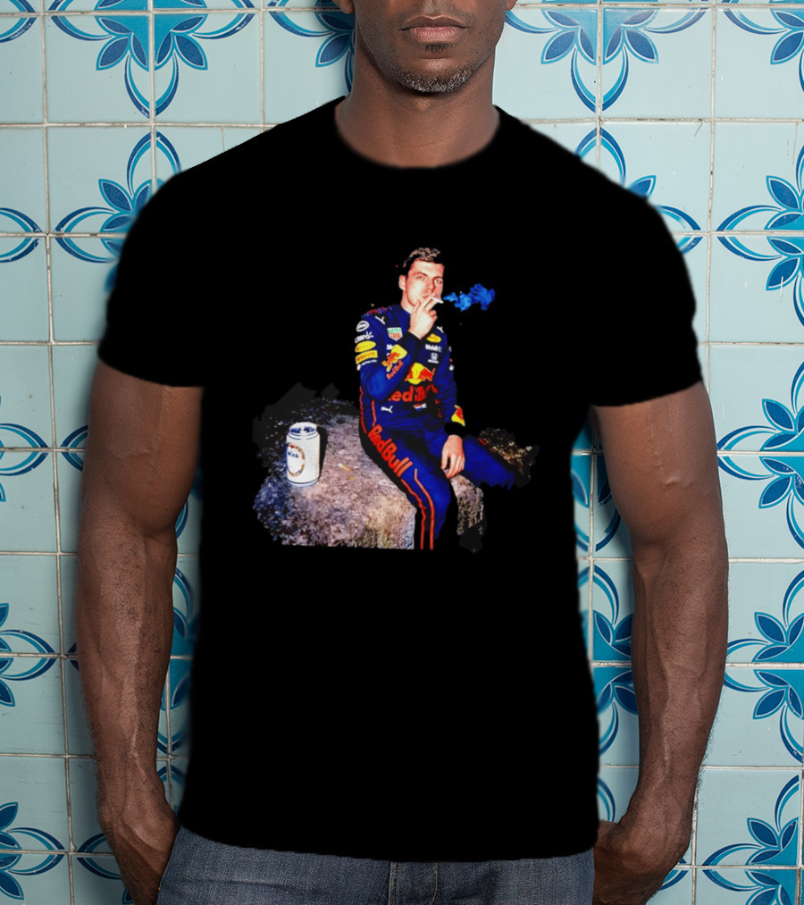 Max Verstappen Red Bull Racing Formula 1 Driver Smoking Racing Suit T-Shirt