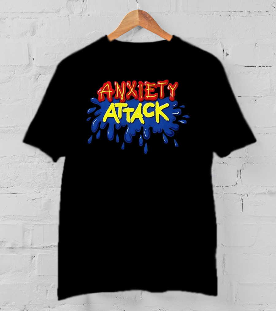 Anxiety Attack Mental Health Awareness Cartoon T-Shirt