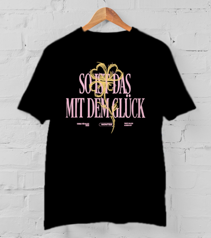 SOMETHING WITH HAPPINESS MIT DEM GLÜCK MONTEZ SIDMDG Flower Drawing T-Shirt
