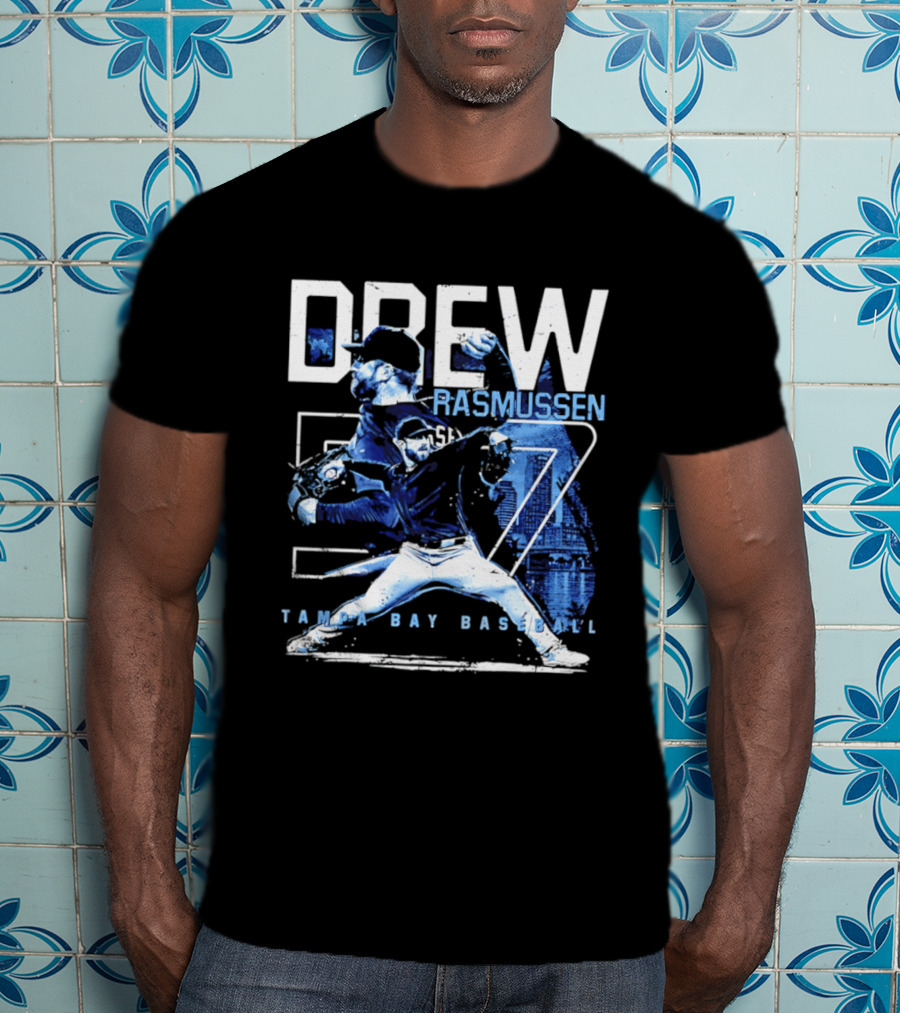 Drew Rasmussen 57 Tampa Bay Baseball T-Shirt