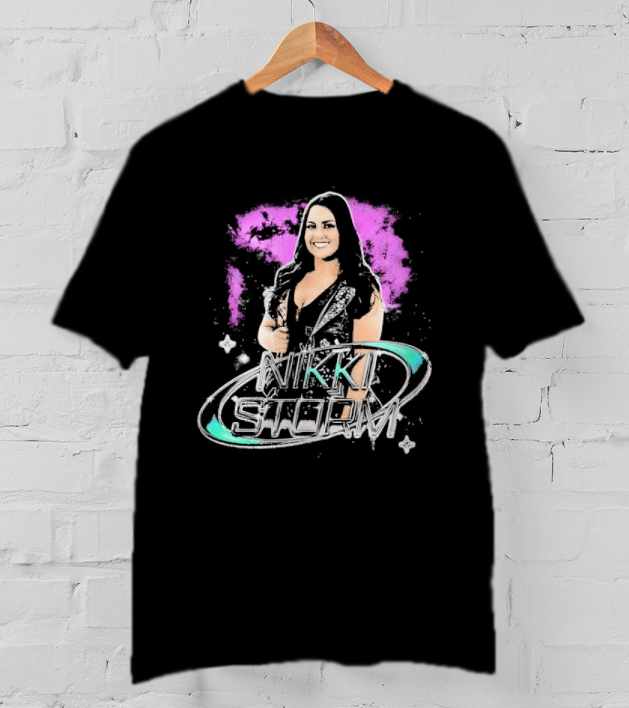 Nikki Storm Featuring Professional Wrestler Nikki Storm Vibrant Splash T-Shirt