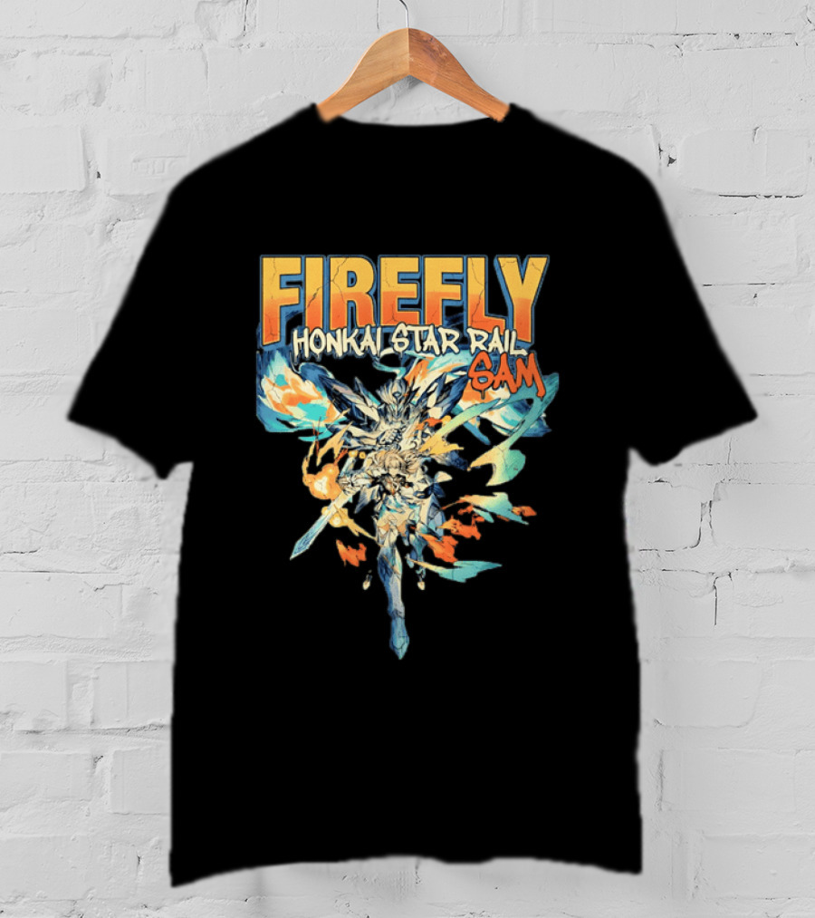 Firefly Honkai Star Rail Sam Explosive Art Style And Dynamic Characters T-Shirt