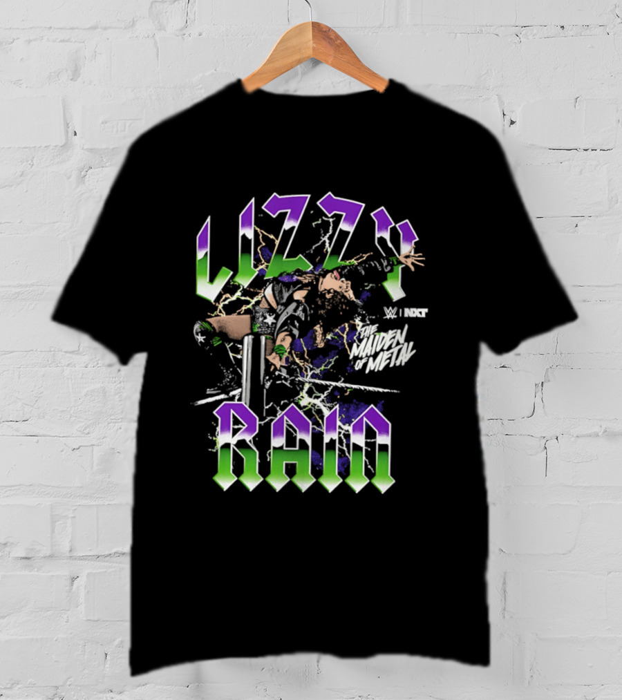 Lizzy Rain NXT The Maiden Of Metal WWE Floral Power T-Shirt