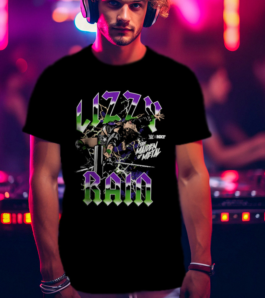 Lizzy Rain NXT The Maiden Of Metal WWE Floral Power T-Shirt