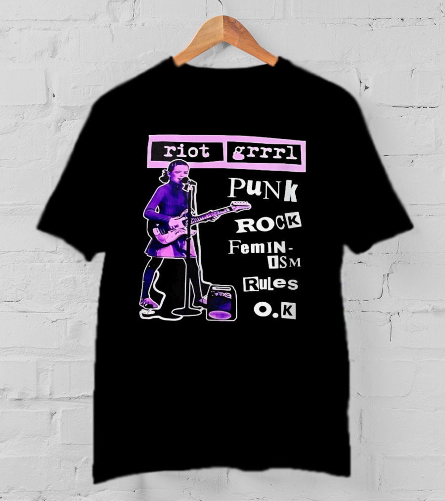 Riot Grrrl Punk Rock Feminism Rules OK T-Shirt