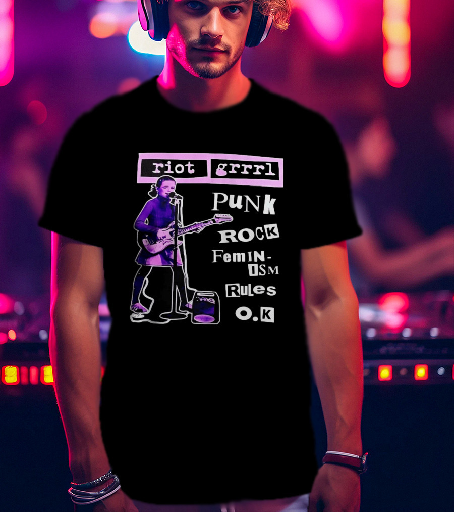 Riot Grrrl Punk Rock Feminism Rules OK T-Shirt