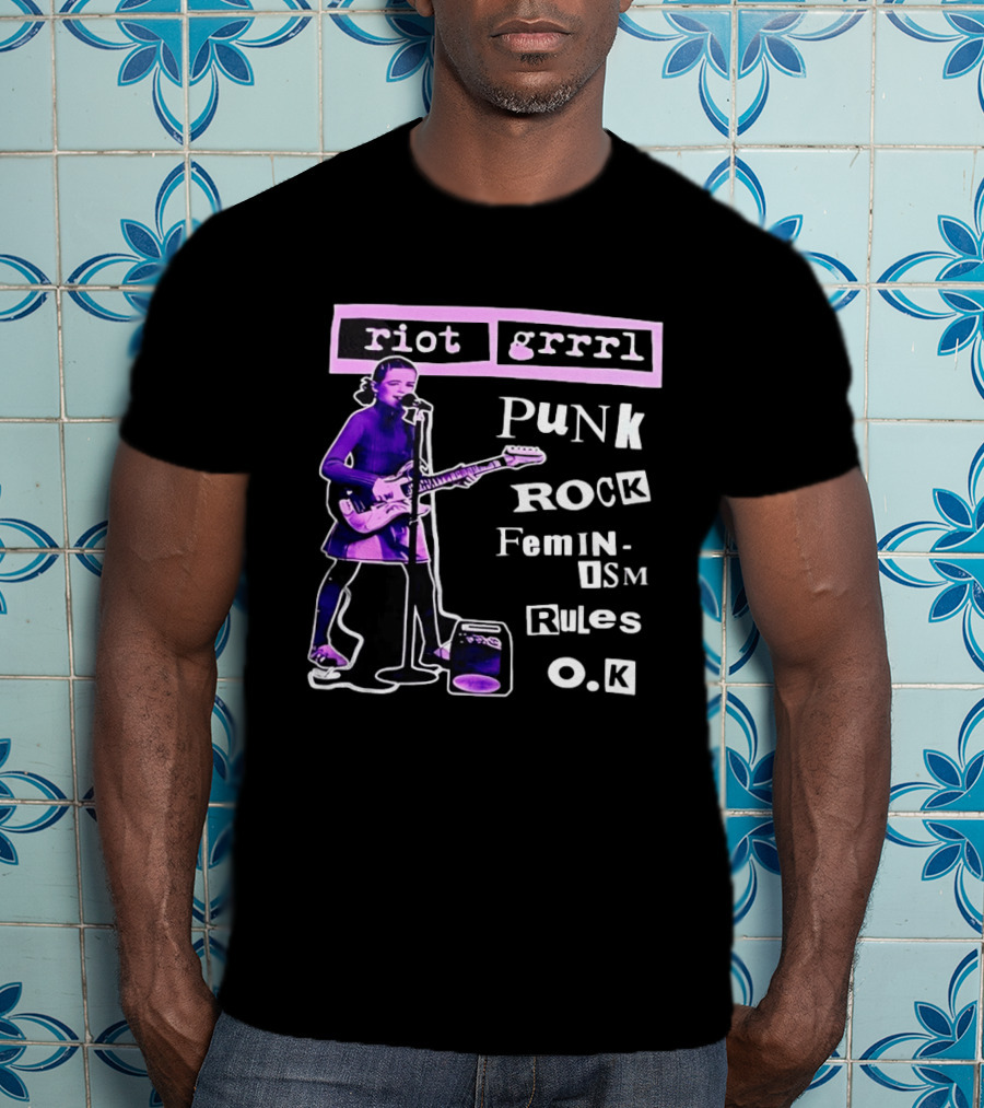Riot Grrrl Punk Rock Feminism Rules OK T-Shirt