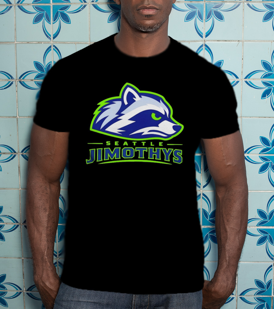 Seattle Jimothys Raccoon Trash Panda Meme Seahawks T-Shirt