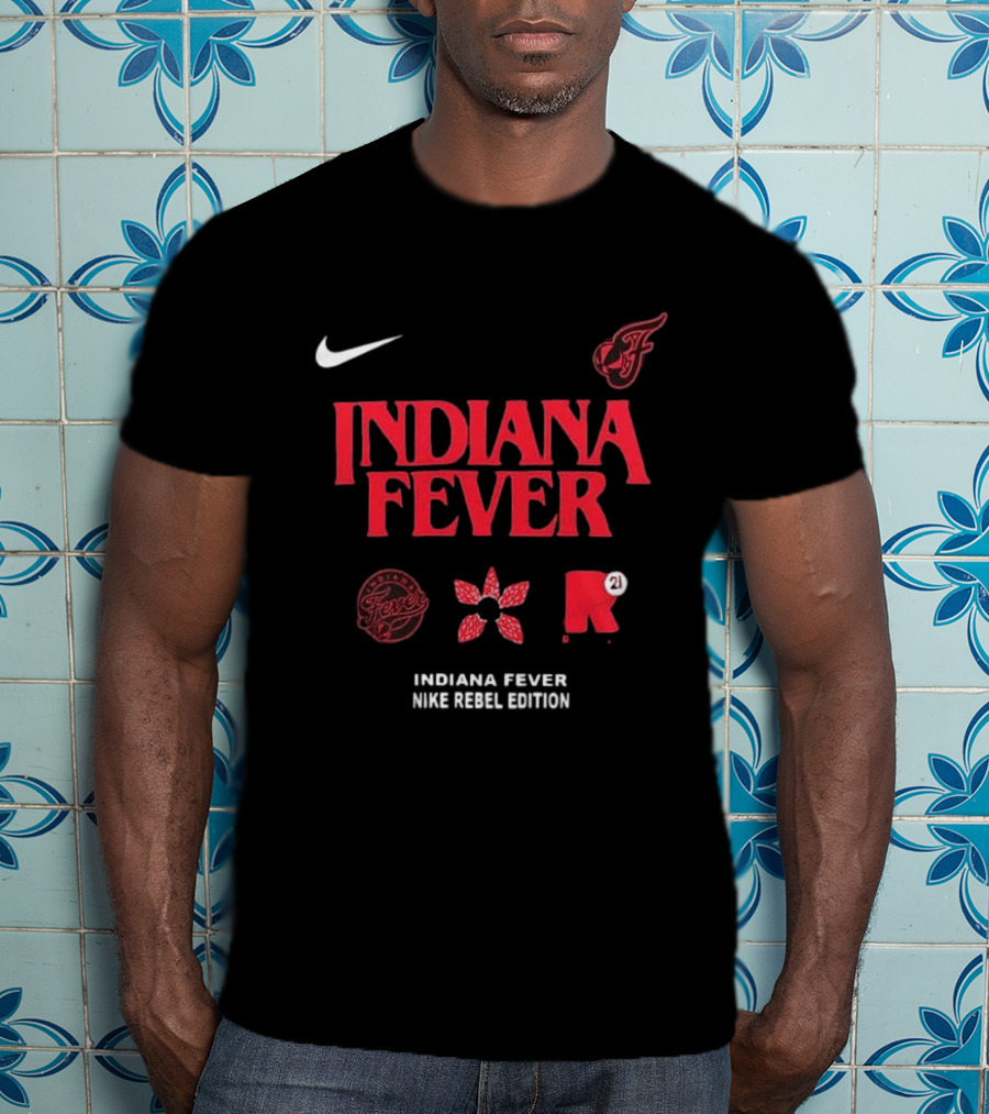 Nike Indiana Fever Rebel Edition Stranger Things Inspired 2 Sided T-Shirt