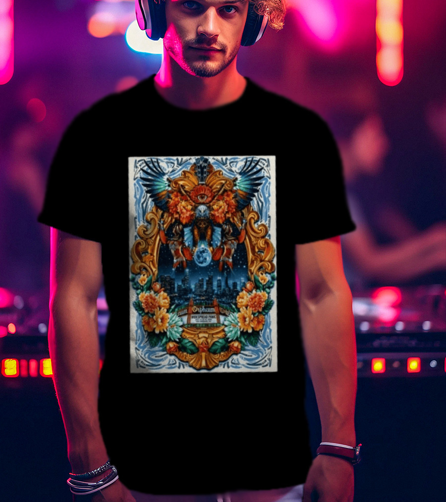 Widespread Panic Orpheum Theatre Los Angeles July 23 25 2026 Tour Vibrant Ornate T-Shirt