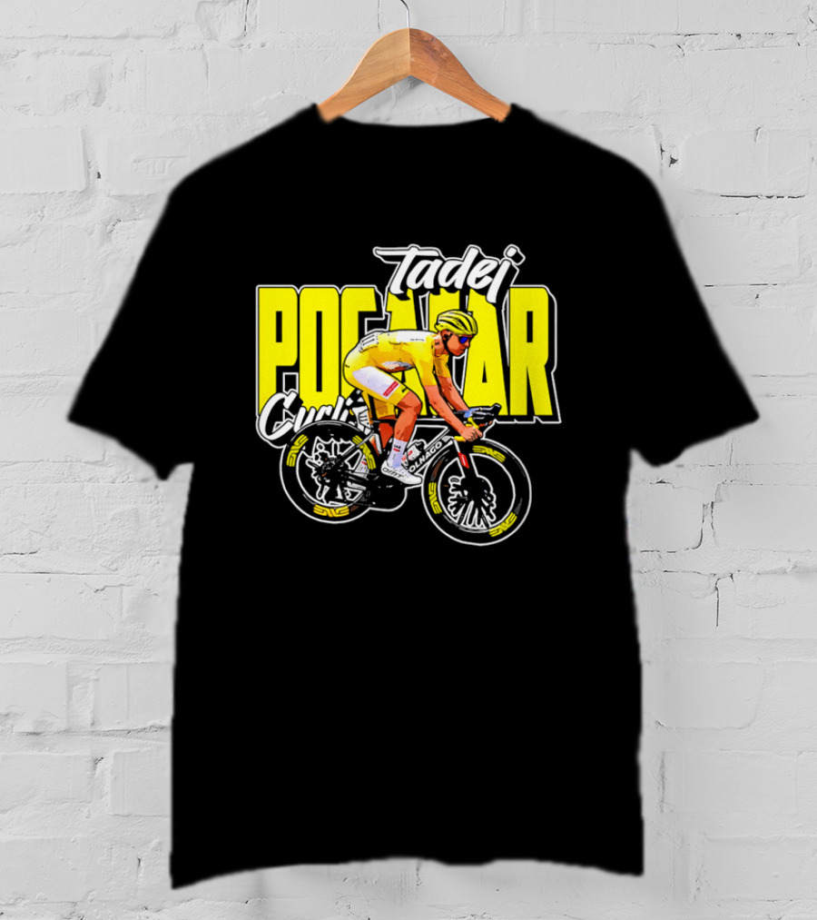 Tadej Pogacar Cycling Yellow Jersey Race Champion T-Shirt