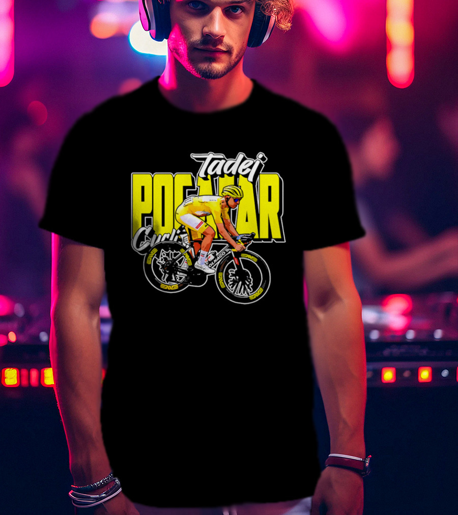 Tadej Pogacar Cycling Yellow Jersey Race Champion T-Shirt