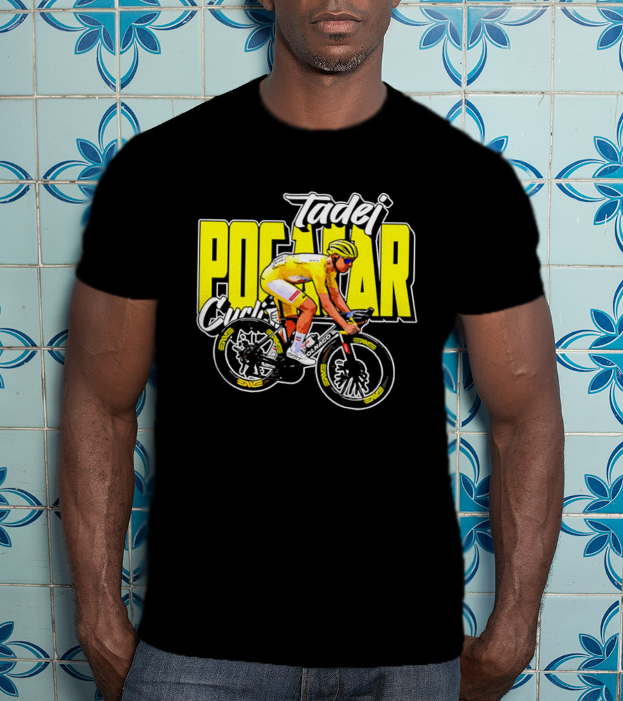 Tadej Pogacar Cycling Yellow Jersey Race Champion T-Shirt