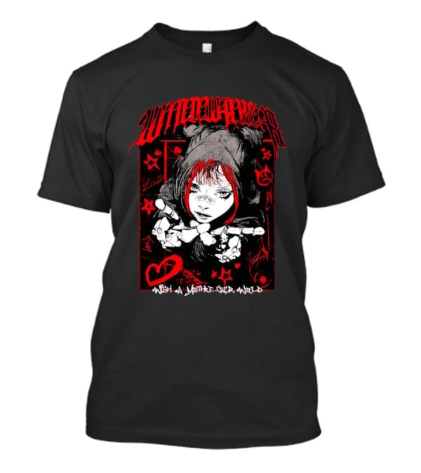 Windwaker Wish A Mfer Would Red And Black Graphic With Stars And Peace T-Shirt