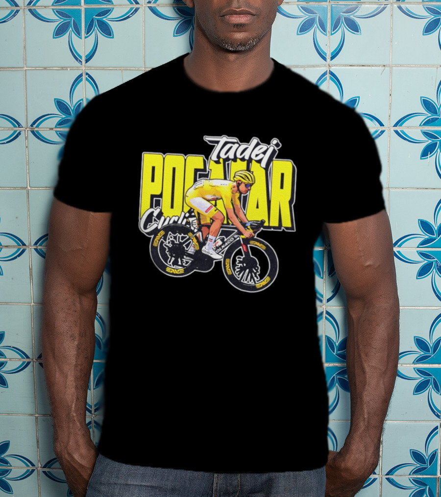 Tadej Pogačar Cyclist Colnago Yellow Jersey T-Shirt