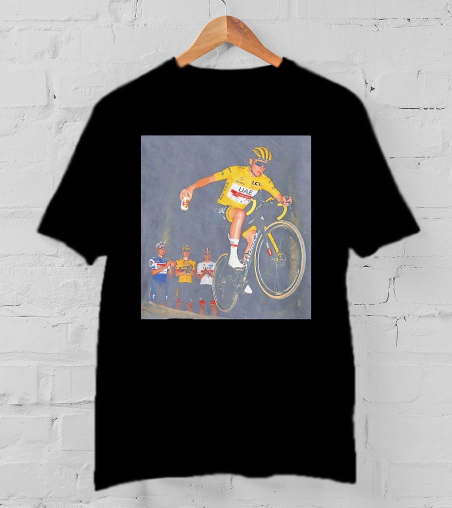Tadej Pogačar UAE Emirates Cycling Team With Beer Can Stunt T-Shirt