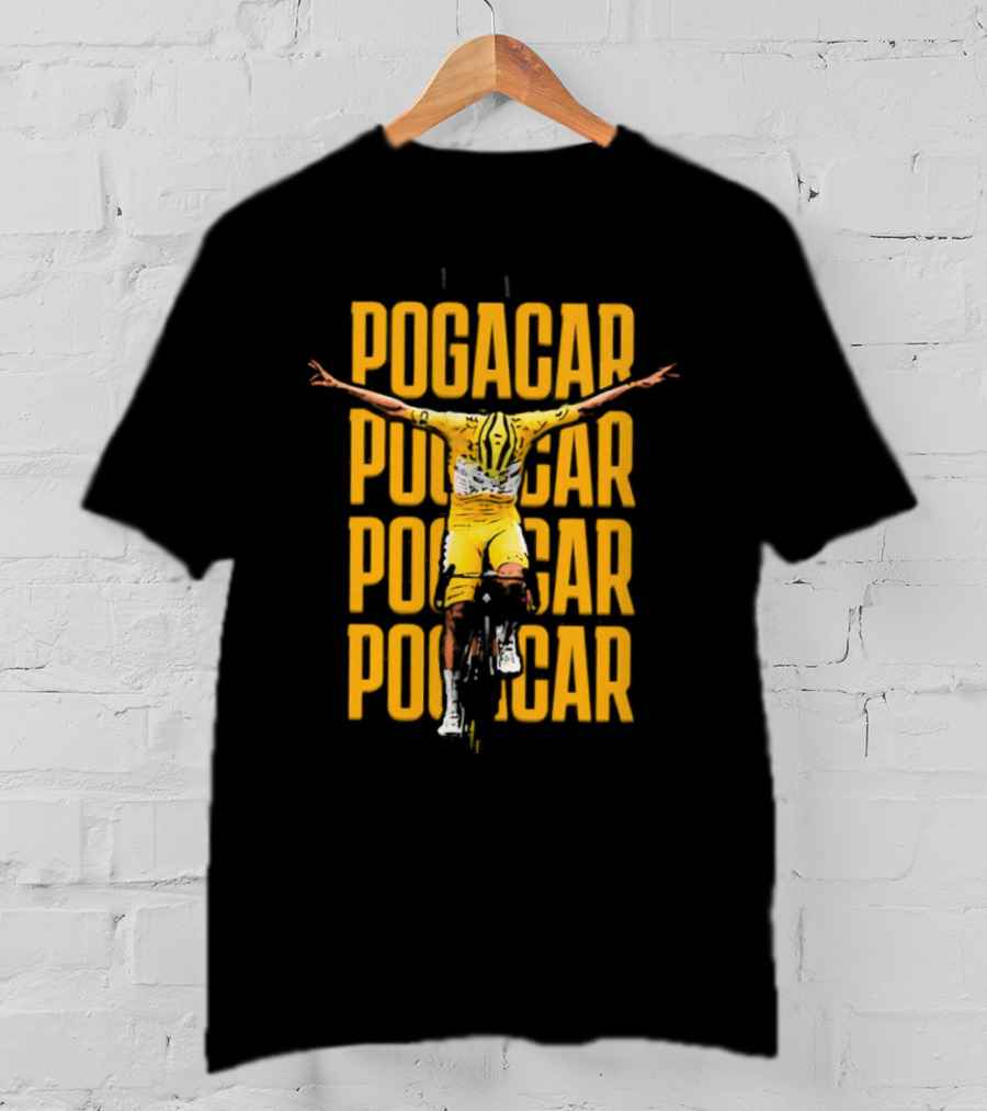 Pogacar Yellow Victory Celebration Moment T-Shirt