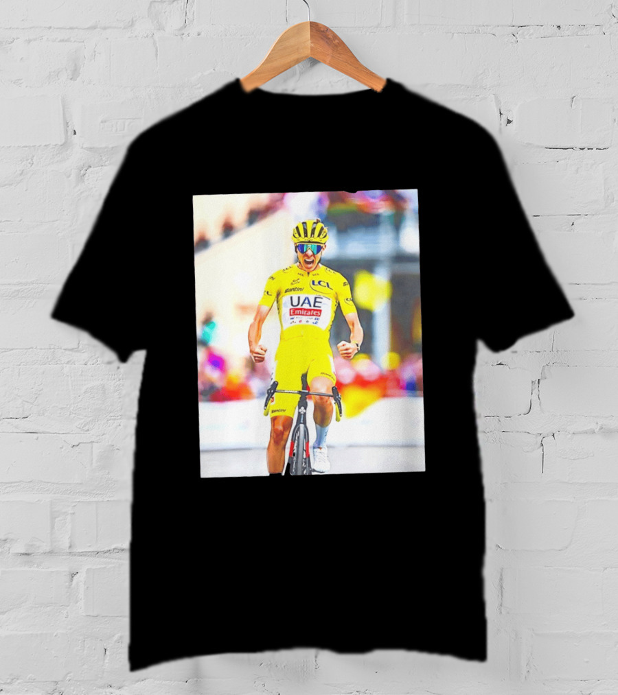 Tadej Pogačar UAE Team Emirates Tour De France Victory Moment T-Shirt