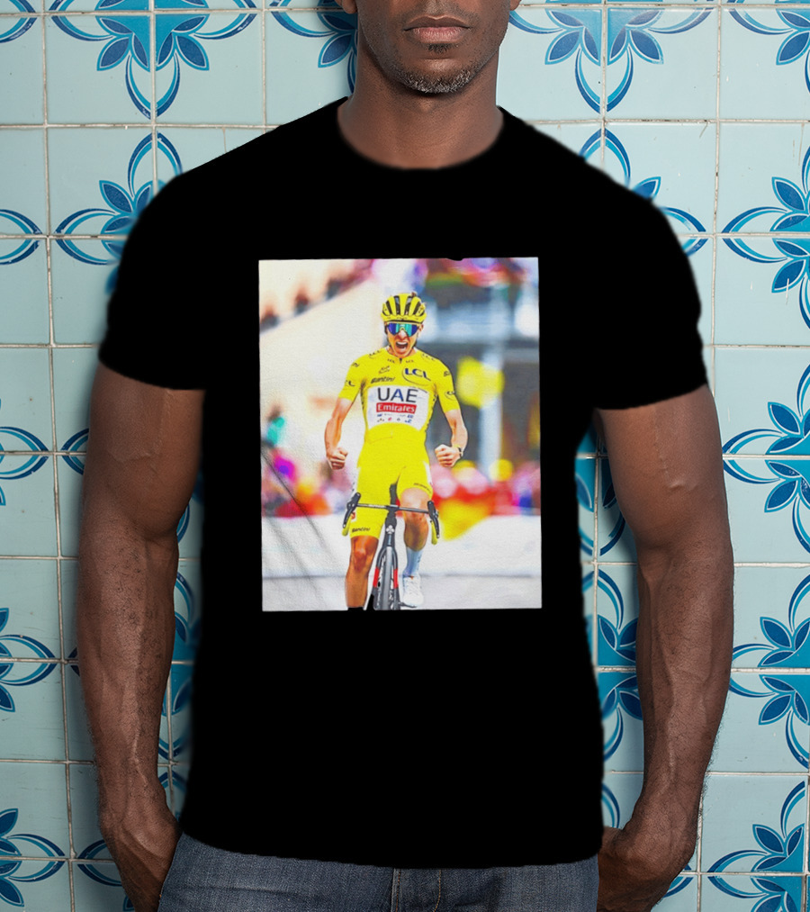 Tadej Pogačar UAE Team Emirates Tour De France Victory Moment T-Shirt