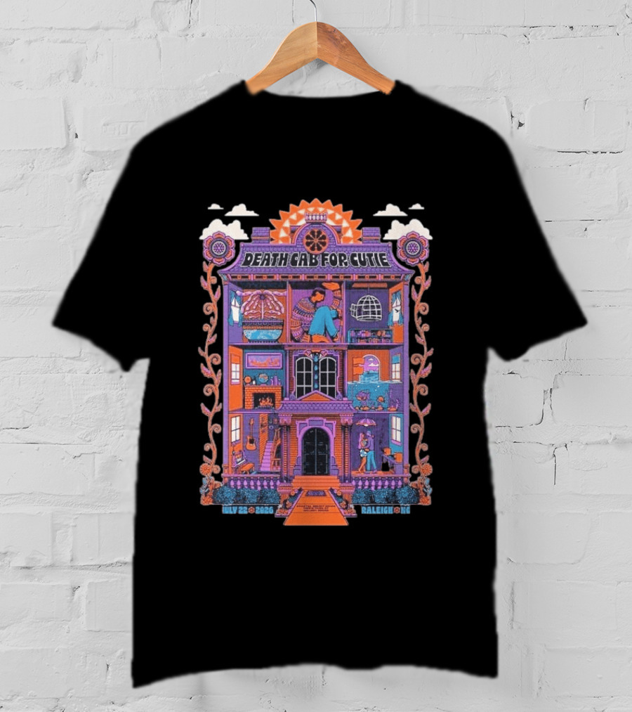 Death Cab For Cutie At Coastal Credit Union Music Park Walnut Creek Raleigh July 22 2026 T-Shirt