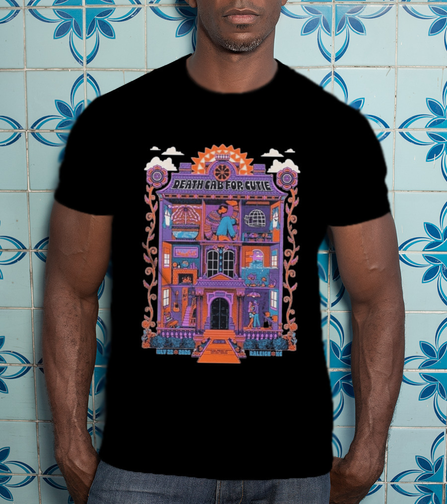 Death Cab For Cutie At Coastal Credit Union Music Park Walnut Creek Raleigh July 22 2026 T-Shirt