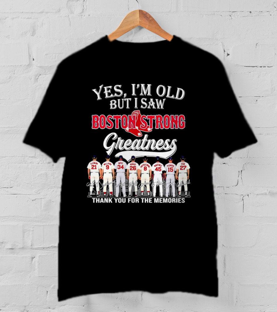 Boston Strong Baseball Legends Thank You For The Memories T-Shirt