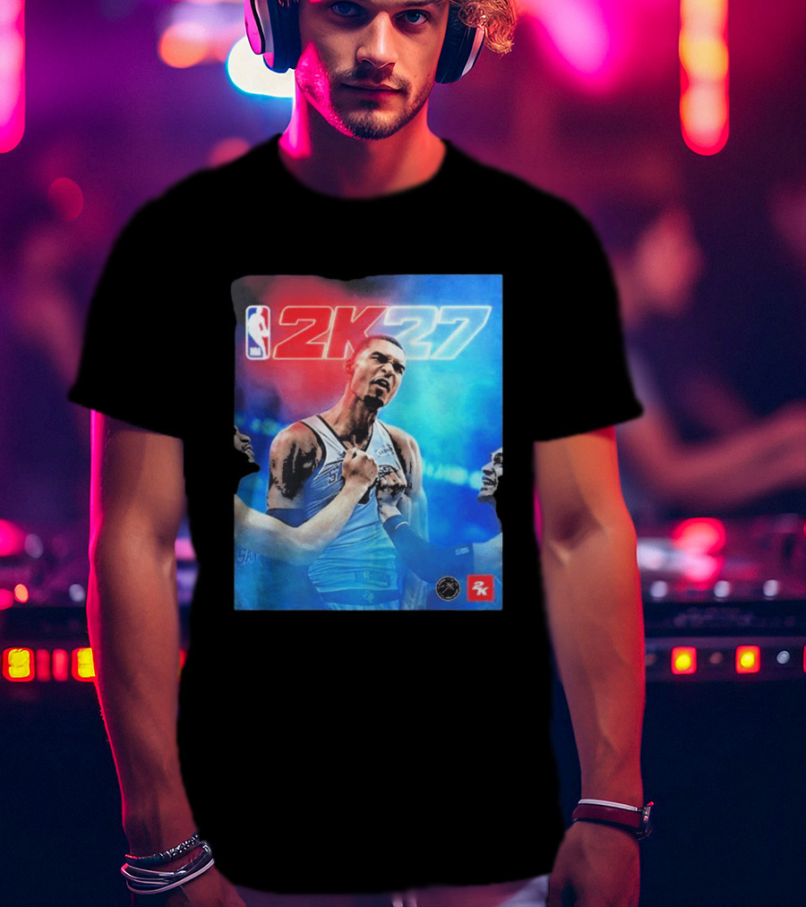 Victor Wembanyama NBA 2K27 Cover Athlete Basketball Gaming 2K Sports T-Shirt