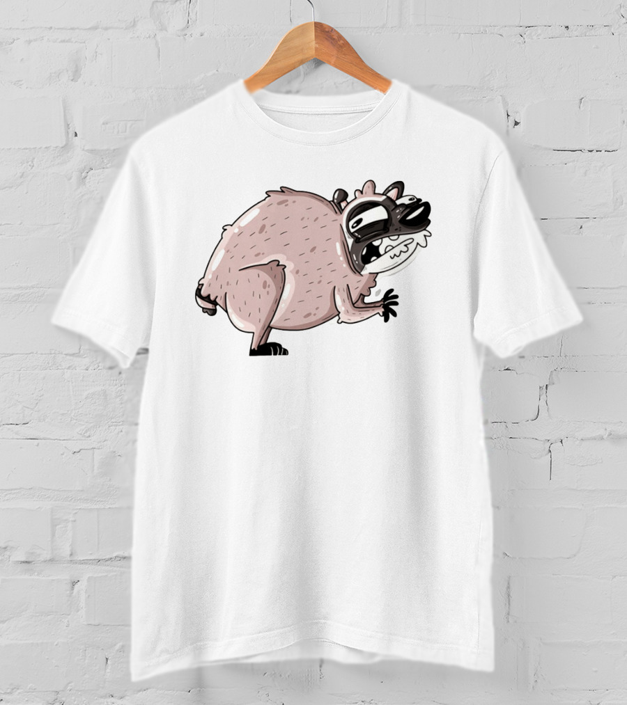 Jimothy Cartoon Raccoon Sticker T-Shirt